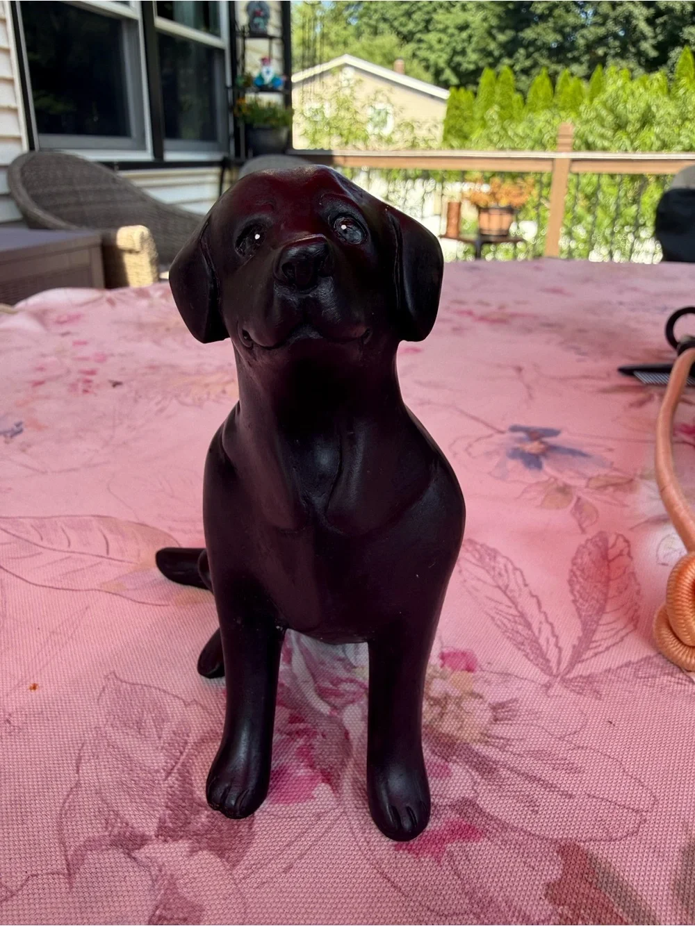 Black Decorative Dog Figurine – Elegant Pet Statue